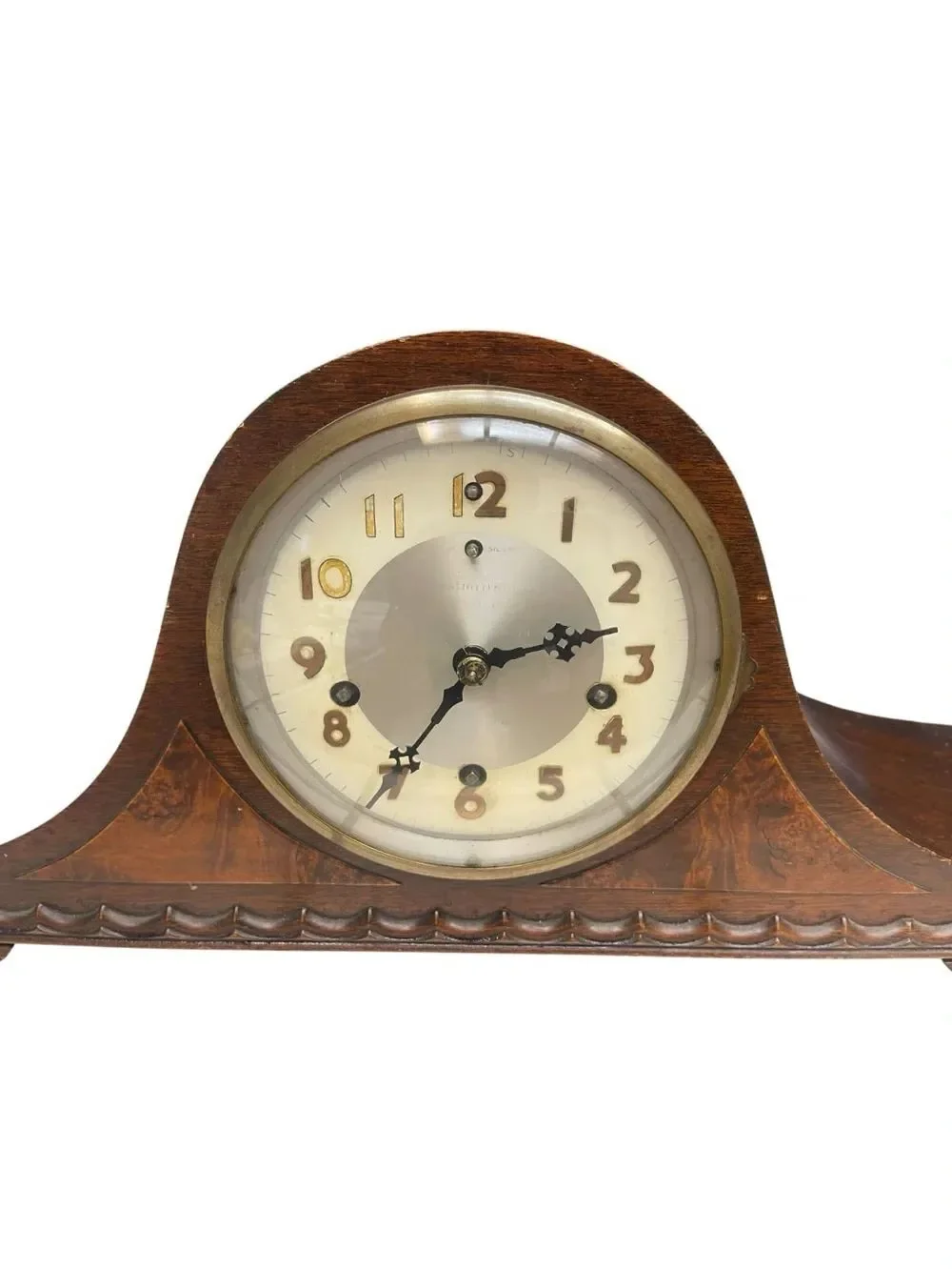 Vintage New Haven Westminster Chime Mantel Clock Wood Case Untested